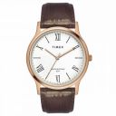 TIMEX Mens Analog White Dial Coloured Quartz Watch, Round Dial Rose Gold Stainless Steel Case - TWNTG0900...