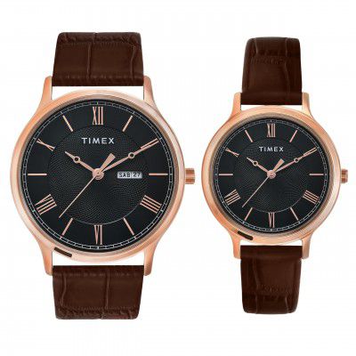 TIMEX Pairs Round Dial Analog Watch - TW00PR301