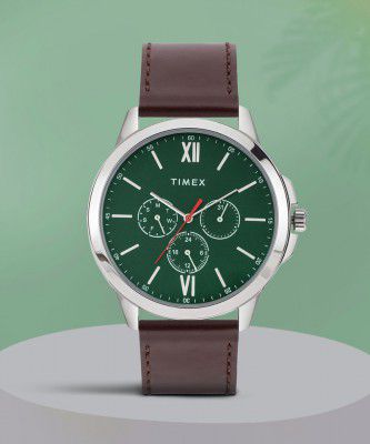 TIMEX Round 45mm Green Dial Analog Watch  - For Men TWEG165SMU11