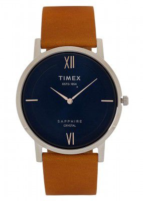 Timex Sapphire Crystal Analog Blue Dial Mens Watch-TWEG17401