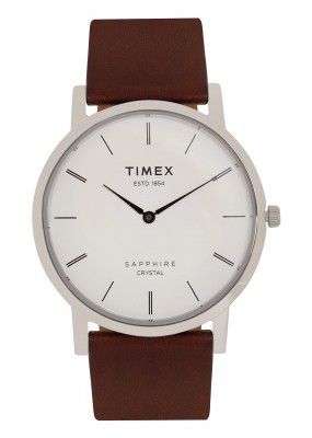 Timex Sapphire Crystal Analog Silver Dial Mens Watch-TWEG17400