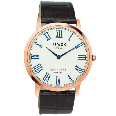 Timex Sapphire Crystal Analog Silver Dial Mens Watch-TWEG17404