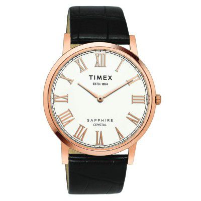 TIMEX Sapphire Crystal Analog White Dial Mens Watch-TWEG17403