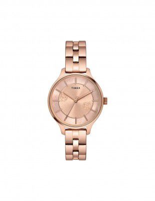 TIMEX Stainless Steel Analog Rose Gold Dial Women Watch-Twel14808, Bandcolor-Rose Gold