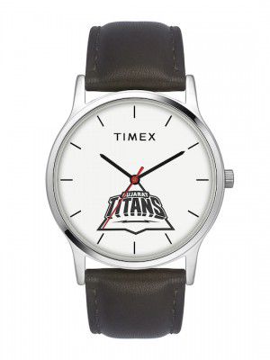 TimexMen Brass Dial & Leather Straps Analogue Watch TW00ZR563