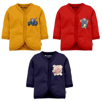 Tinchuk Baby Boy's & Baby Girl's Printed T-Shirt/Jhabla/Nightsuits with Assorted Prints- Multi-Pack