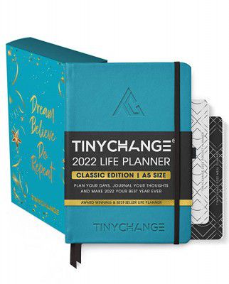 TINYCHANGE 2022 Classic Life Planner Diary; Daily; Weekly and Monthly Organizer Stationery Notebook