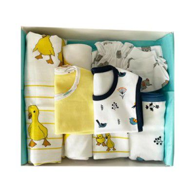 TinyLane - Curated for you! Premium Gift Set for New Born Baby Boy & Girl, Pack of 13, 0-36 Months, Multi Color, Skin Friendly, Baby Shower Gifts
