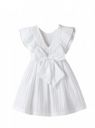 Tior Toddler Girls Ruffle Trim Bow Front Dress...
