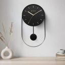 Titan Analog 24.5 cm X 45 cm Wall Clock (Black, Without Glass, Pendulum)...