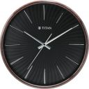 Titan Analog 32.5 cm X 32.5 cm Wall Clock (Brown, With Glass, Standard)...