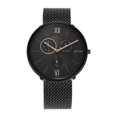 Titan Analog Black Dial Mens Watch-1877NM01