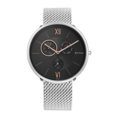 Titan Analog Black Dial Mens Watch-1877SM01