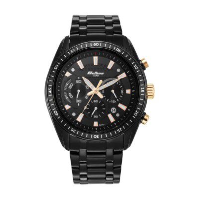 Titan Analog Black Dial Mens Watch-90077KM04