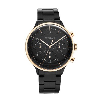 Titan Analog Black Dial Mens Watch-90102KM01