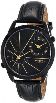Titan Analog Black Dial Mens Watch-NL1707NL01