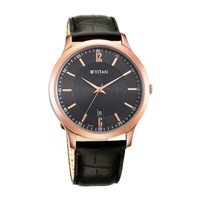 Titan Analog Black Dial Mens Watch-1825WL03