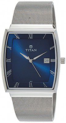 Titan Analog Blue Dial Mens Watch-NL90076SM02W