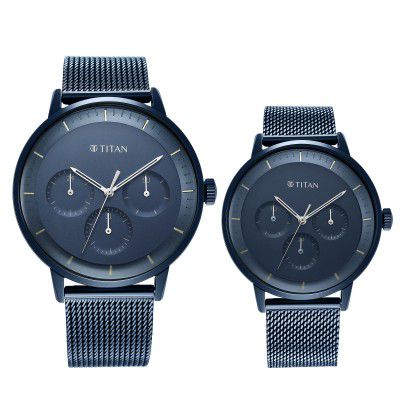 Titan Analog Blue Dial Unisexs Watch-9400694206QM01