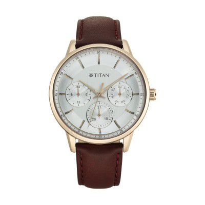 Titan Analog Brown Dial Mens Watch-90133WL01