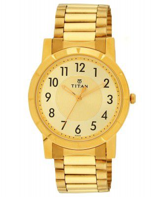 Titan Analog Gold Dial Mens Watch-NL1647YM02