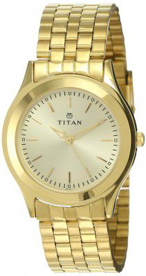 Titan Analog Gold Dial Mens Watch-NL1648YM02/NP1648YM02