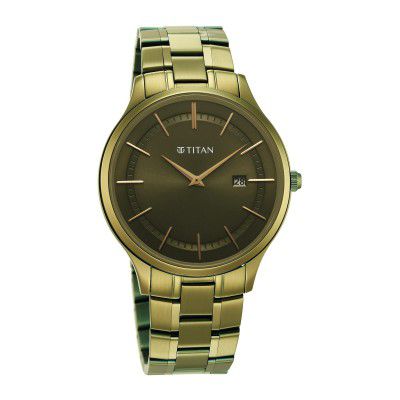 Titan Analog Green Dial Mens Watch-90142QM03