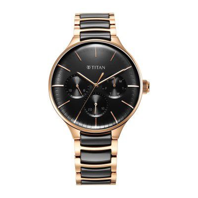 Titan Analog Rose Gold Dial Mens Watch-90148KD03