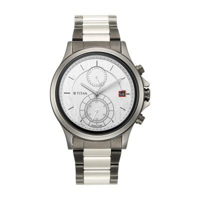 Titan Analog Silver Dial Mens Watch-NP1870KM01/NP1870KM01