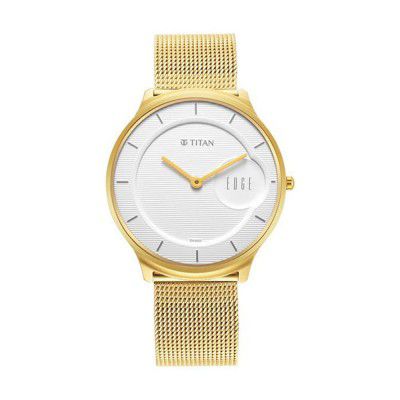 Titan Analog White Dial Mens Watch-1843YM01