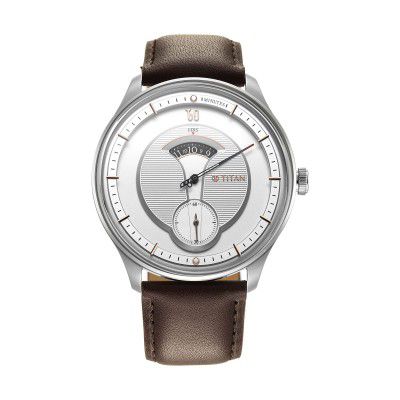 Titan Analog White Dial Mens Watch-1890SL01