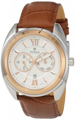 Titan Analog White Dial Mens Watch-NL9497KL02