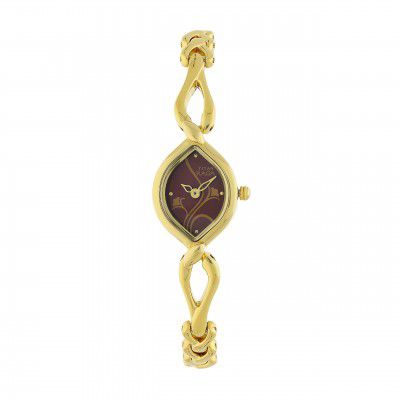 Titan Analogue Women's Watch (Gold Colored Strap)