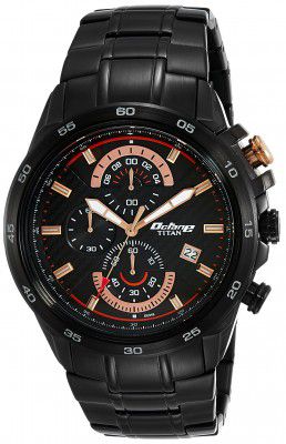 Titan Chronograph Black Dial Mens Watch-NN90046NM01/NP90046NM01