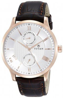 Titan Classique Analog Grey Dial Mens Watch-NN90100WL01