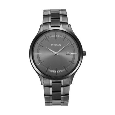 Titan Classique Slim Analog Silver Dial Mens Watch-90142QM02