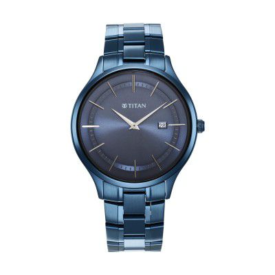 Titan Classique Slim Analog Silver Dial Mens Watch-90142QM01