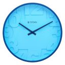 Titan Contemporary Blue Wall Clock with Overlayed Numbers - 29.5 cm x 29.5 cm (Medium)...