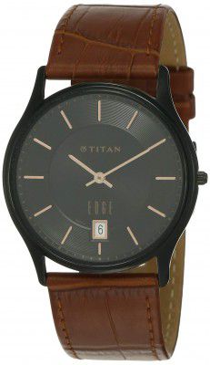 Titan Edge Analog Black Dial Mens Watch-NN1683NL01/NP1683NL01