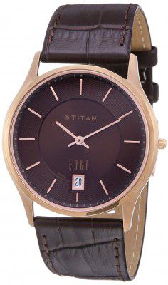 Titan Edge Analog Brown Dial Mens Watch-NN1683WL01/NP1683WL01