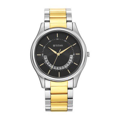 Titan Gents Karishma Analog Black Dial Mens Watch-1713BM02