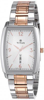 Titan Gents Karishma Analog Silver Dial Mens Watch-NN1737KM01