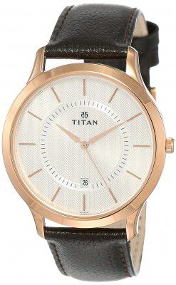 Titan Gents Karishma Analog Silver Dial Mens Watch-NN1825WL01