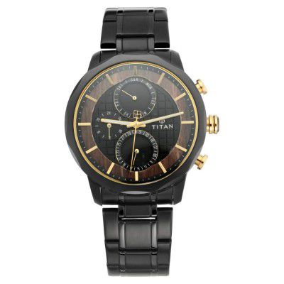 Titan Grandmaster Analog Black Dial Mens Watch-NL1789KM02