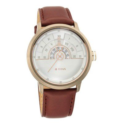 Titan Grandmaster II Analog White Dial Mens Watch-1828QL02/NP1828QL02