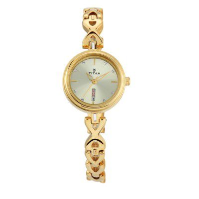 Titan Karishma Analog Champagne Dial Women's Watch NM2601YM03/NN2601YM03