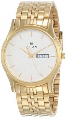 Titan Karishma Analog White Dial Mens Watch-NL1636YM01/NP1636YM01