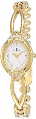 Titan Karishma Analog White Dial Womens Watch-NL2468YM04