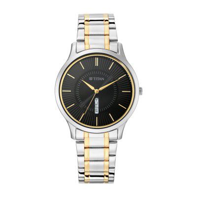 Titan Lagan Collection Analog Black Dial Mens Watch-NN1845BM01