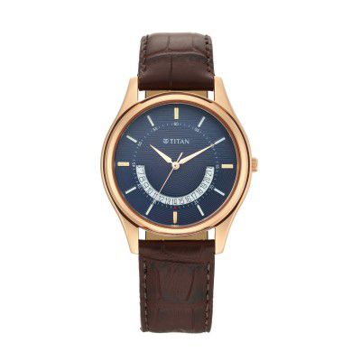 Titan Lagan Collection Analog Blue Dial Mens Watch-NN1713WL01
